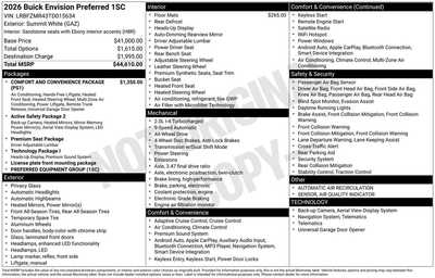 2026 Buick Envision, $42610. Photo 10