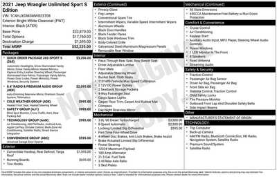 2021 Jeep Wrangler Unlimited, $25900. Photo 10
