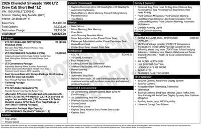 2026 Chevrolet 1500 Crew Cab, $64070. Photo 10