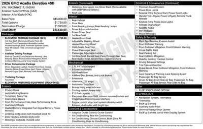 2026 GMC Acadia, $47680. Photo 10