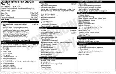 2026 RAM 1500 Crew Cab, $52500. Photo 10