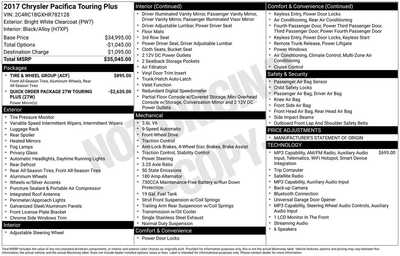 2017 Chrysler Pacifica, $12080. Photo 10