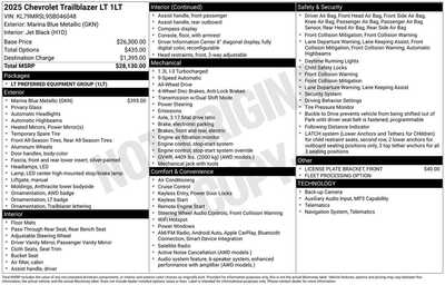 2025 Chevrolet TrailBlazer, $25900. Photo 9