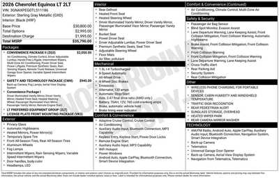 2026 Chevrolet Equinox, $35790. Photo 10
