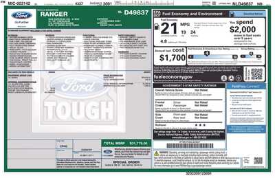 2022 Ford Ranger Ext Cab, $31900. Photo 9