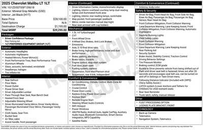 2025 Chevrolet Malibu, $21900. Photo 10