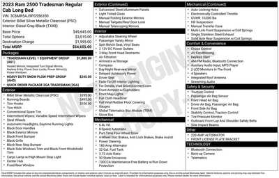 2023 RAM 2500 Reg Cab, $0. Photo 10