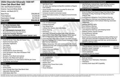 2026 Chevrolet 1500 Crew Cab, $43830. Photo 10