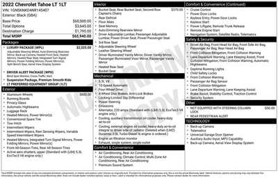 2022 Chevrolet Tahoe, $47900. Photo 10