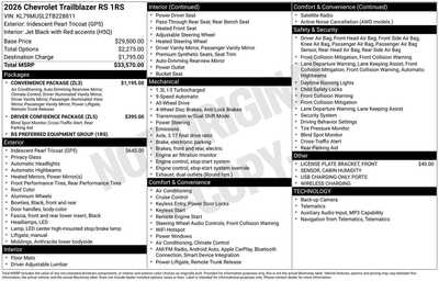 2026 Chevrolet TrailBlazer, $33030. Photo 10