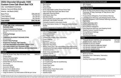 2026 Chevrolet 1500 Crew Cab, $48135. Photo 10
