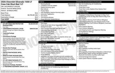 2026 Chevrolet 1500 Crew Cab, $52085. Photo 10