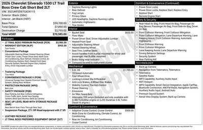 2026 Chevrolet 1500 Crew Cab, $60700. Photo 10