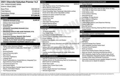 2021 Chevrolet Suburban, $43500. Photo 10