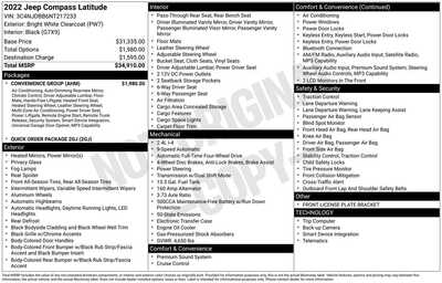2022 Jeep Compass, $0. Photo 10