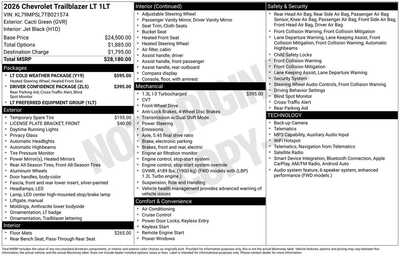 2026 Chevrolet TrailBlazer, $25500. Photo 9