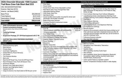 2026 Chevrolet 1500 Crew Cab, $50610. Photo 10