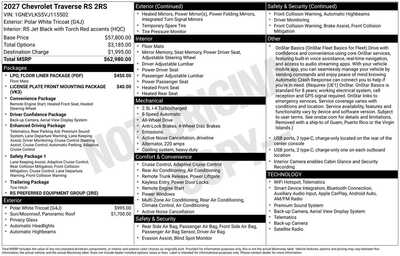 2027 Chevrolet Traverse, $62940. Photo 10