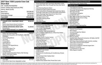 2027 RAM 1500 Crew Cab, $64880. Photo 10