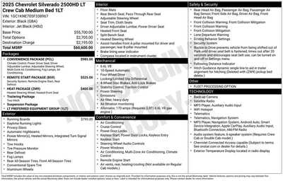2025 Chevrolet 2500 Crew Cab, $52900. Photo 9