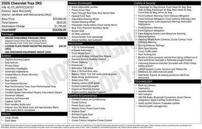 2026 Chevrolet Trax, $27240. Photo 10