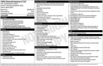 2026 Chevrolet Equinox, $30900. Photo 10