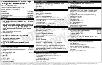 2025 Chevrolet 2500 Crew Cab, $65680. Photo 10