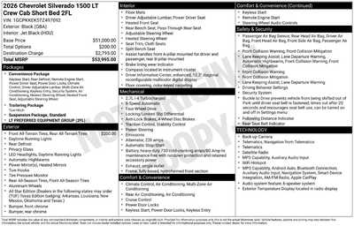 2026 Chevrolet 1500 Crew Cab, $48745. Photo 10