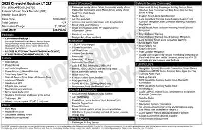 2025 Chevrolet Equinox, $29900. Photo 10