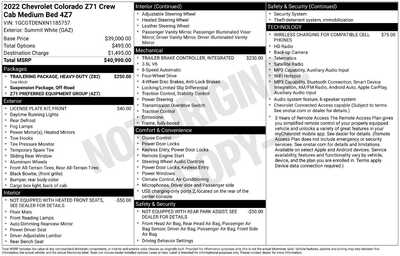 2022 Chevrolet Colorado Crew Cab, $29900. Photo 10