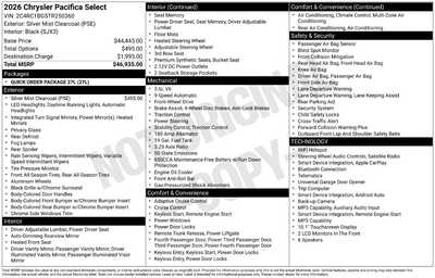 2026 Chrysler Pacifica, $0. Photo 9