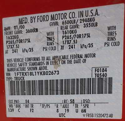 2000 Ford F150 Ext Cab, $2995. Photo 8