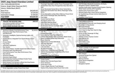 2025 Jeep Grand Cherokee, $42938. Photo 3