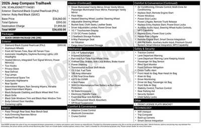 2026 Jeep Compass, $28834. Photo 3
