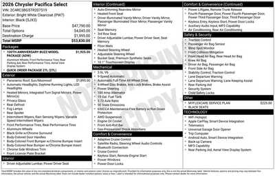 2026 Chrysler Pacifica, $38541. Photo 3