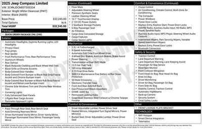 2025 Jeep Compass, $30490. Photo 1