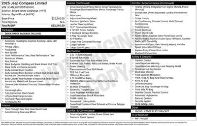 2025 Jeep Compass, $31870. Photo 1