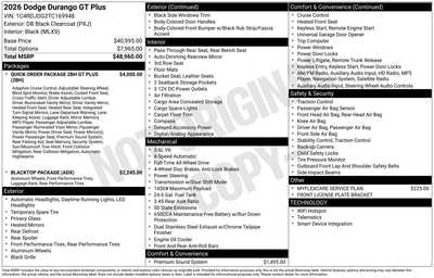 2026 Dodge Durango, $49455. Photo 1