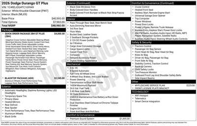 2026 Dodge Durango, $49455. Photo 1