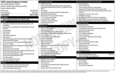2026 Jeep Compass, $34307. Photo 1