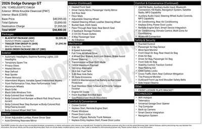 2026 Dodge Durango, $41680. Photo 8