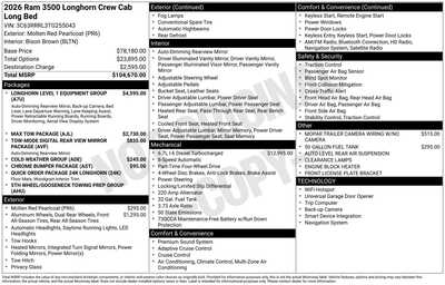 2026 RAM 3500 Crew Cab, $98980. Photo 8