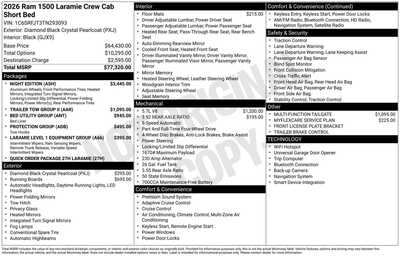 2026 RAM 1500 Crew Cab, $68831. Photo 1