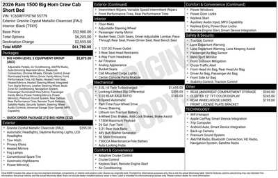 2026 RAM 1500 Crew Cab, $49377. Photo 11