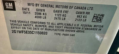 2012 Chevrolet Impala, $0. Photo 9