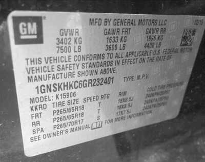 2016 Chevrolet Suburban, $0. Photo 11