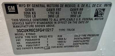 2015 Chevrolet 1500 Crew Cab, $0. Photo 12