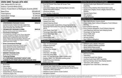 2026 GMC Terrain, $0. Photo 1
