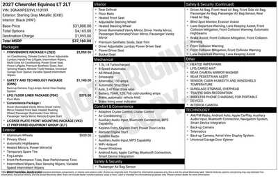 2027 Chevrolet Equinox, $37160. Photo 3