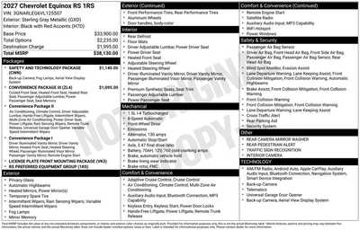 2027 Chevrolet Equinox, $38130. Photo 1